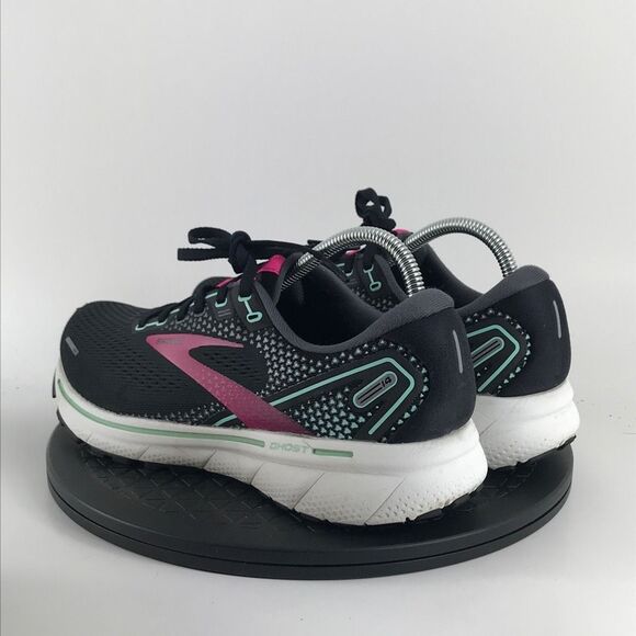 Brooks Ghost 14 Black/Pink Athletic  Running Shoes 1203561B013 Women’s Size 10 - Picture 7 of 12